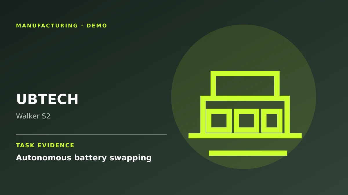 Walker S2 performing Autonomous battery swapping