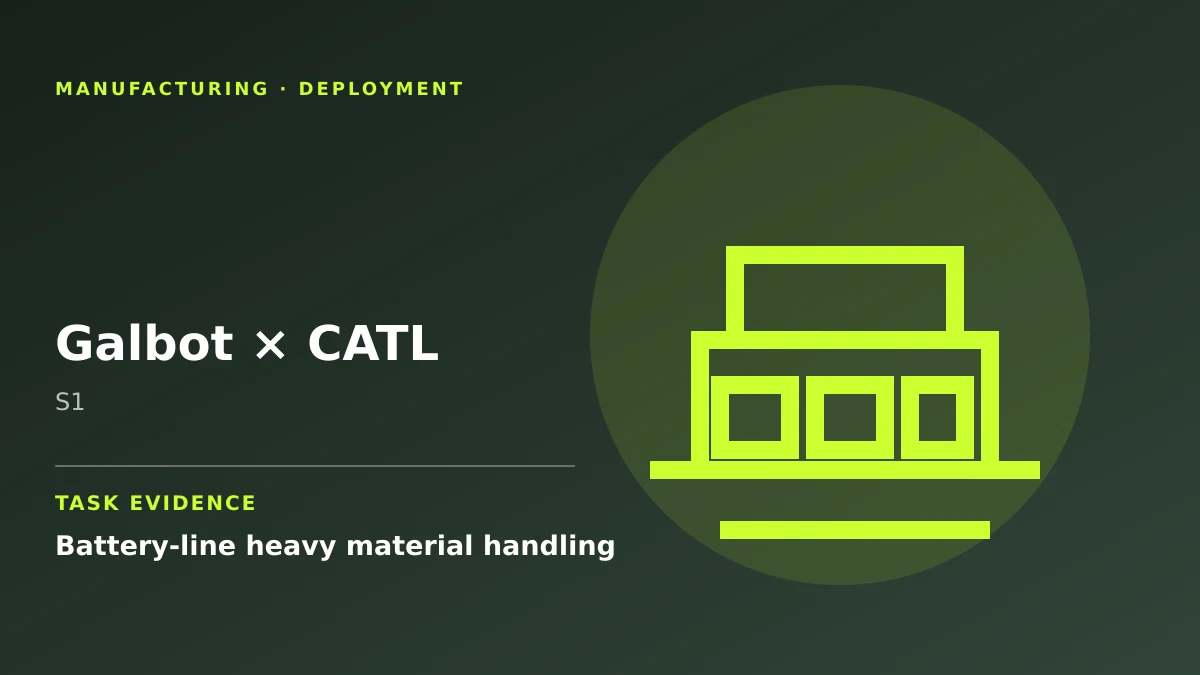 S1 performing Battery-line heavy material handling