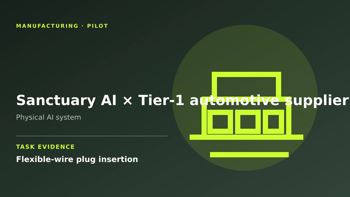 Physical AI system performing Flexible-wire plug insertion