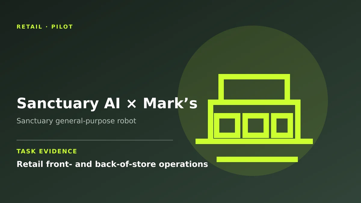 Sanctuary general-purpose robot performing Retail front- and back-of-store operations